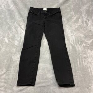 J Crew Toothpick‎ Black Stretch Denim Jeans Womens Size 29 (30x26)